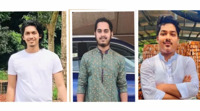 লোহাগাড়ায় বহিষ্কৃত তিন ছাত্রলীগ নেতা। ছবি : এনটিভি