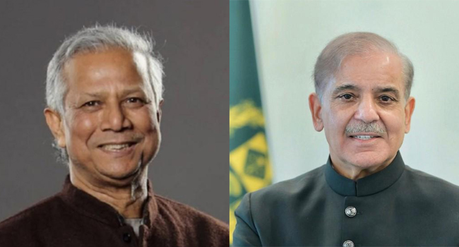 ড. মুহাম্মদ ইউনূস ও শাহবাজ শরিফ - সংগৃহীত