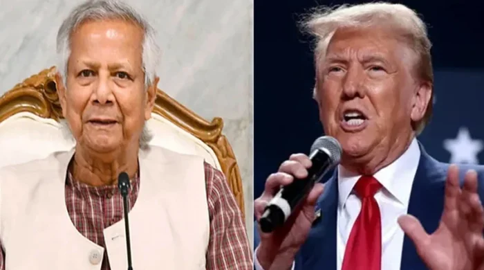 প্রধান উপদেষ্টা অধ্যাপক ড. মুহাম্মদ ইউনূস ও মার্কিন প্রেসিডেন্ট ডোনাল্ড ট্রাম্প। ছবি: সংগৃহীত